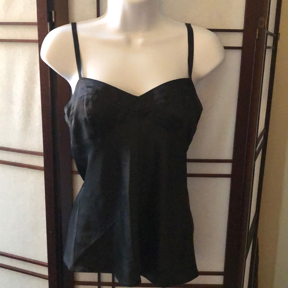 Express black silk top